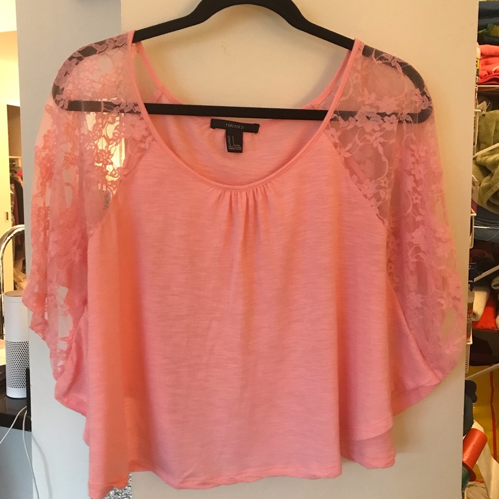 Forever 21 flowy pink shirt